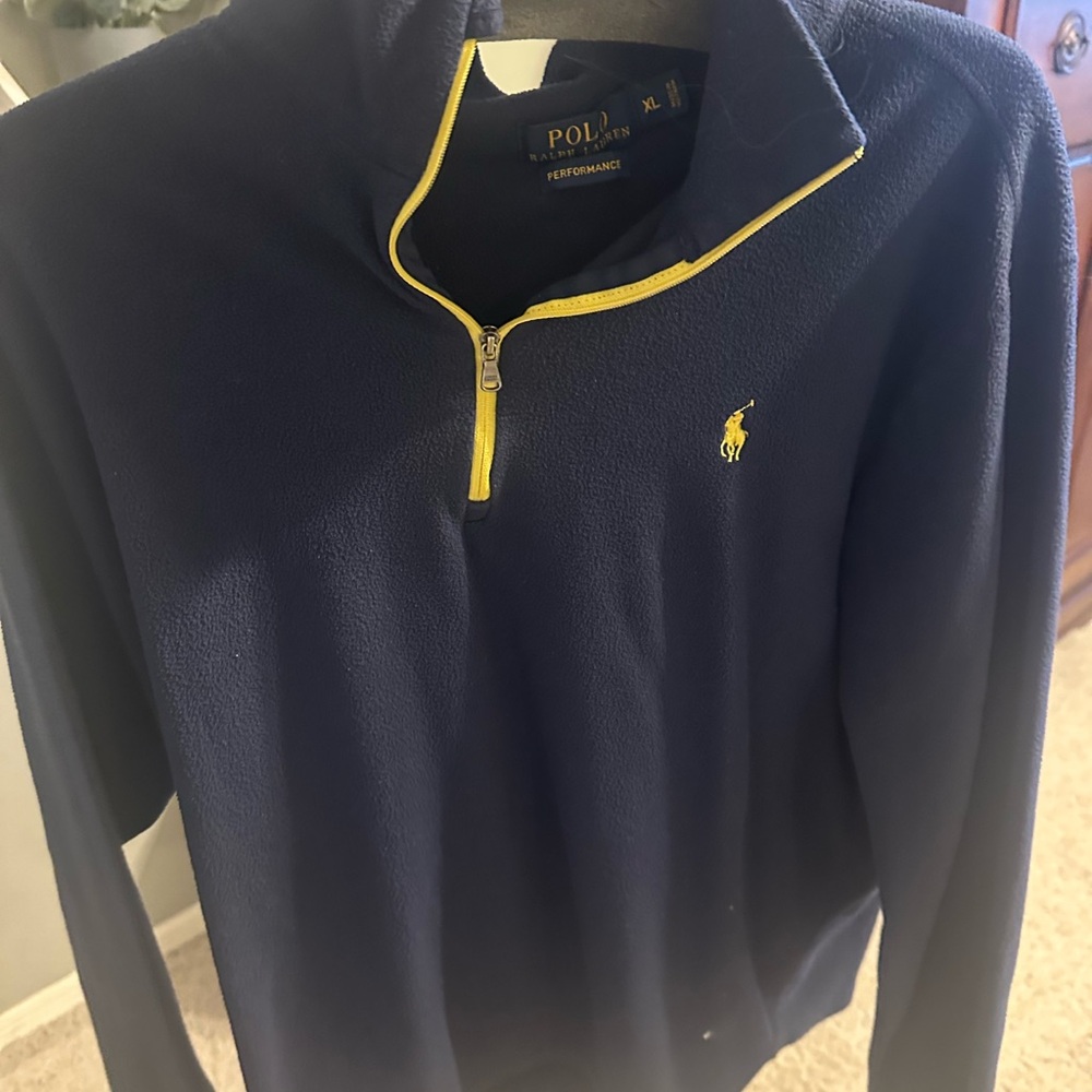 Blue polo zip up good condition